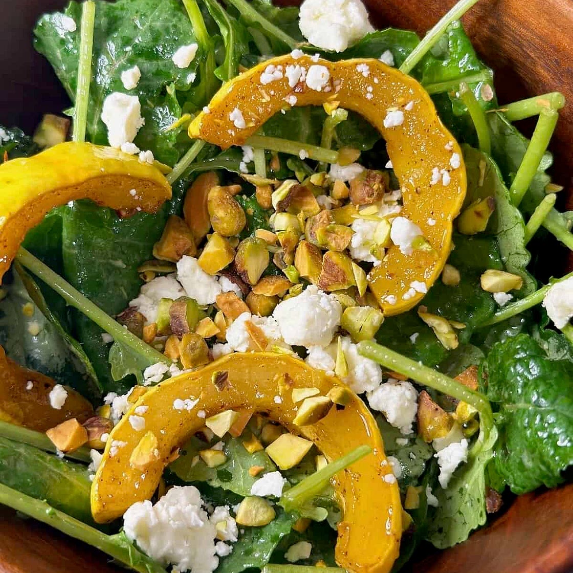 Kale Salad with Delicata Squash