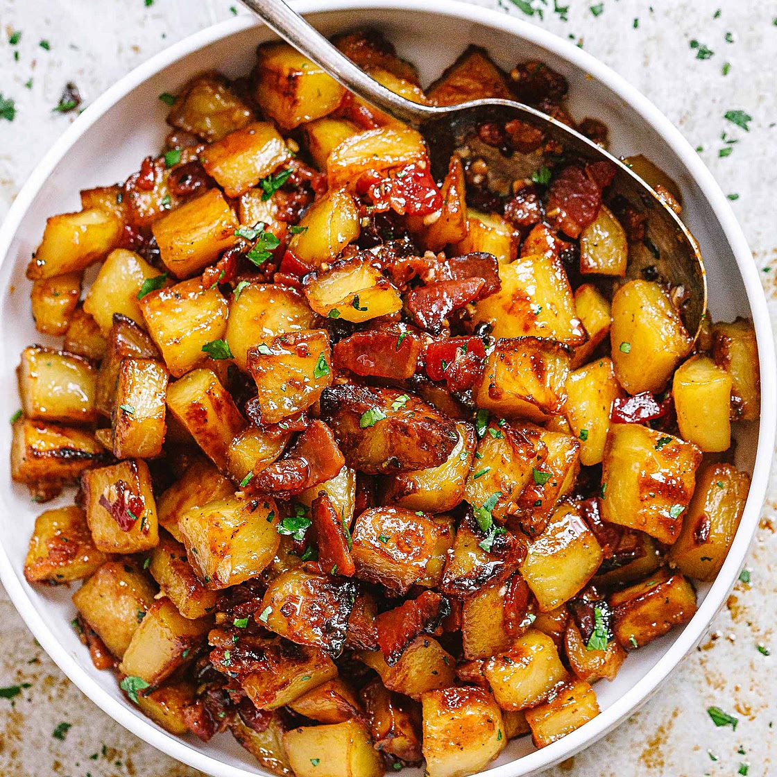 Honey Bacon Roasted Potatoes