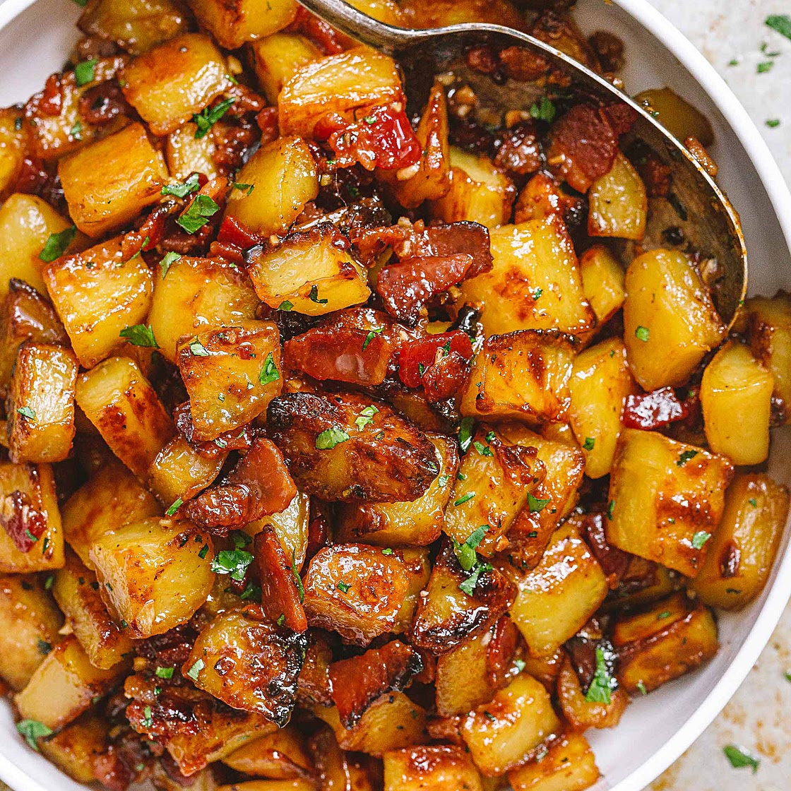 Honey Bacon Roasted Potatoes