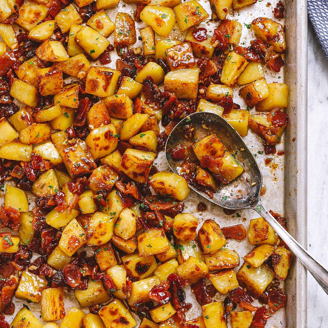 Honey Bacon Roasted Potatoes