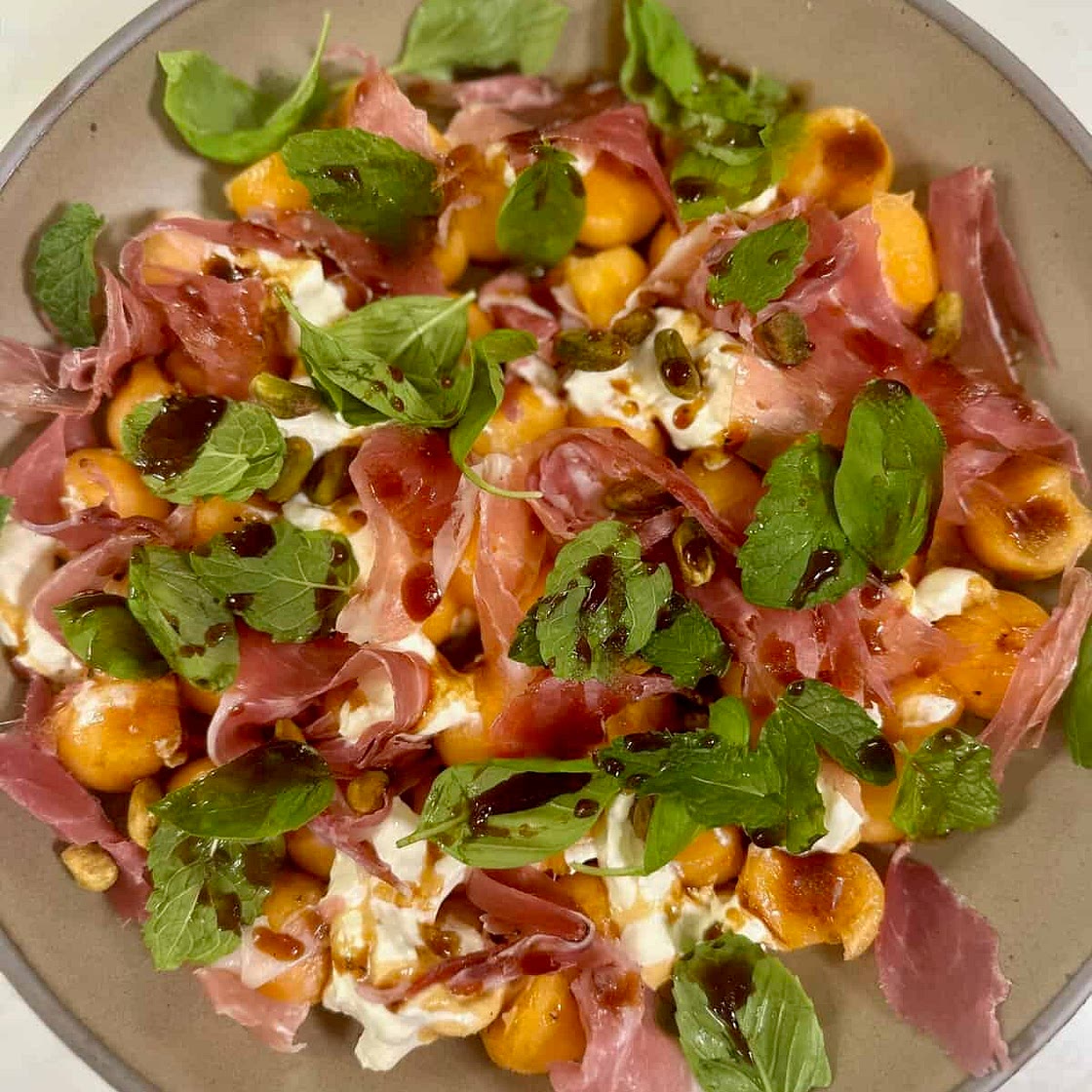 Cantaloupe and Prosciutto Salad