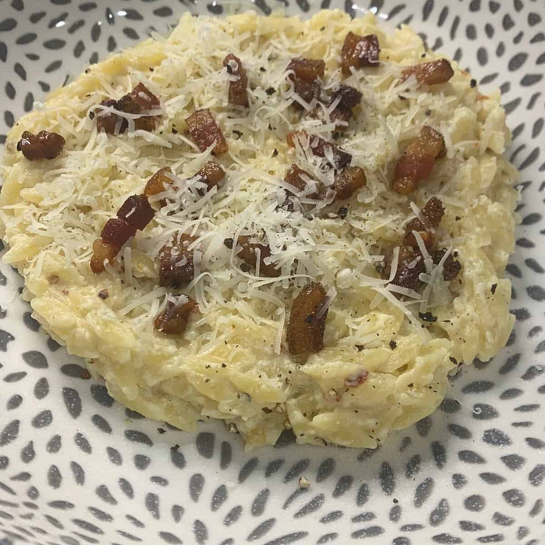 One Pot Orzo Carbonara