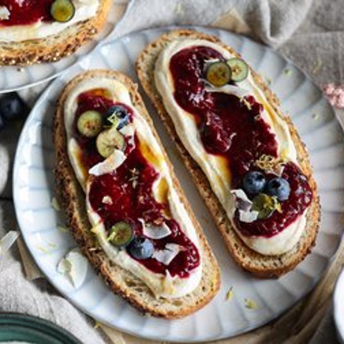 Vegan Whipped Ricotta Toast