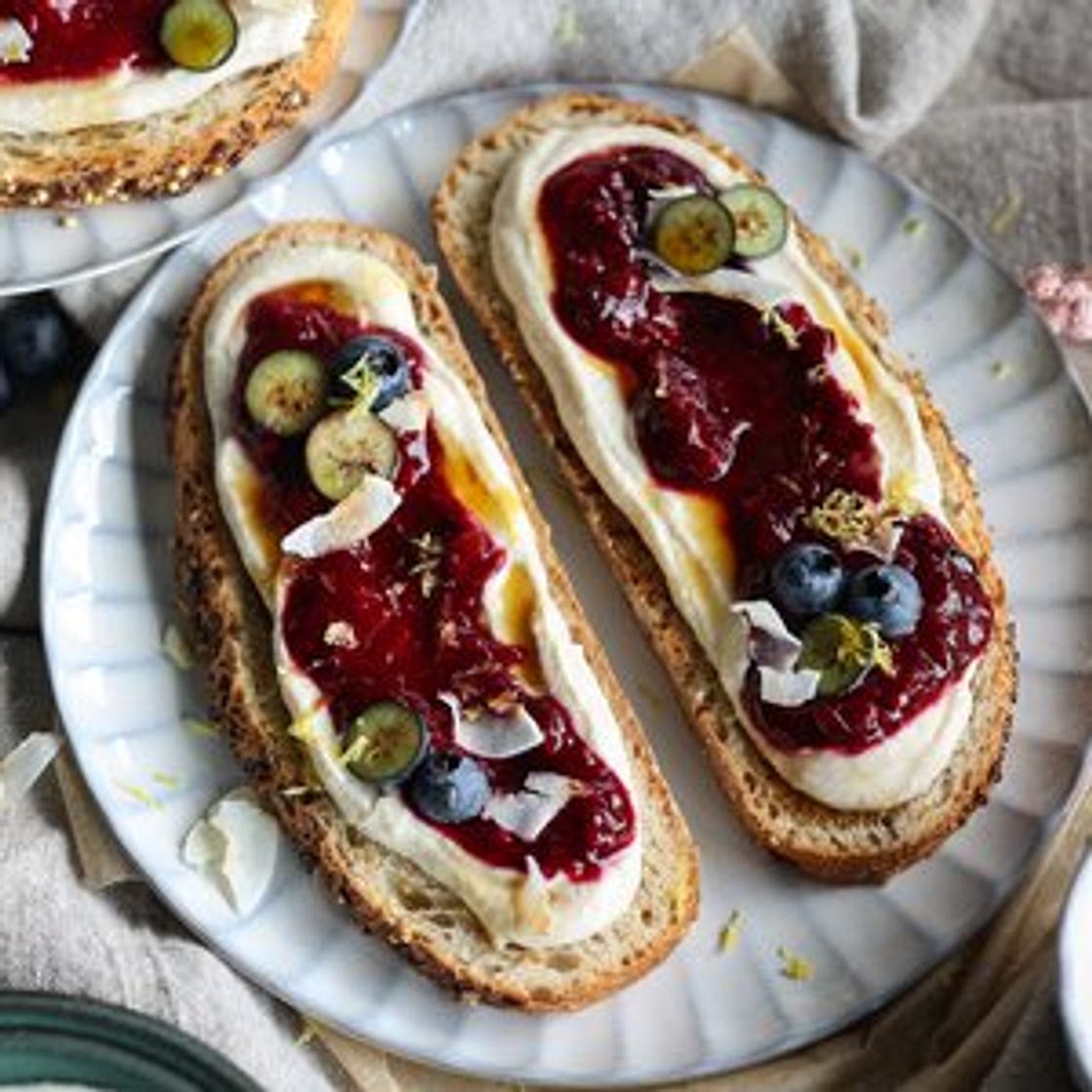 Vegan Whipped Ricotta Toast