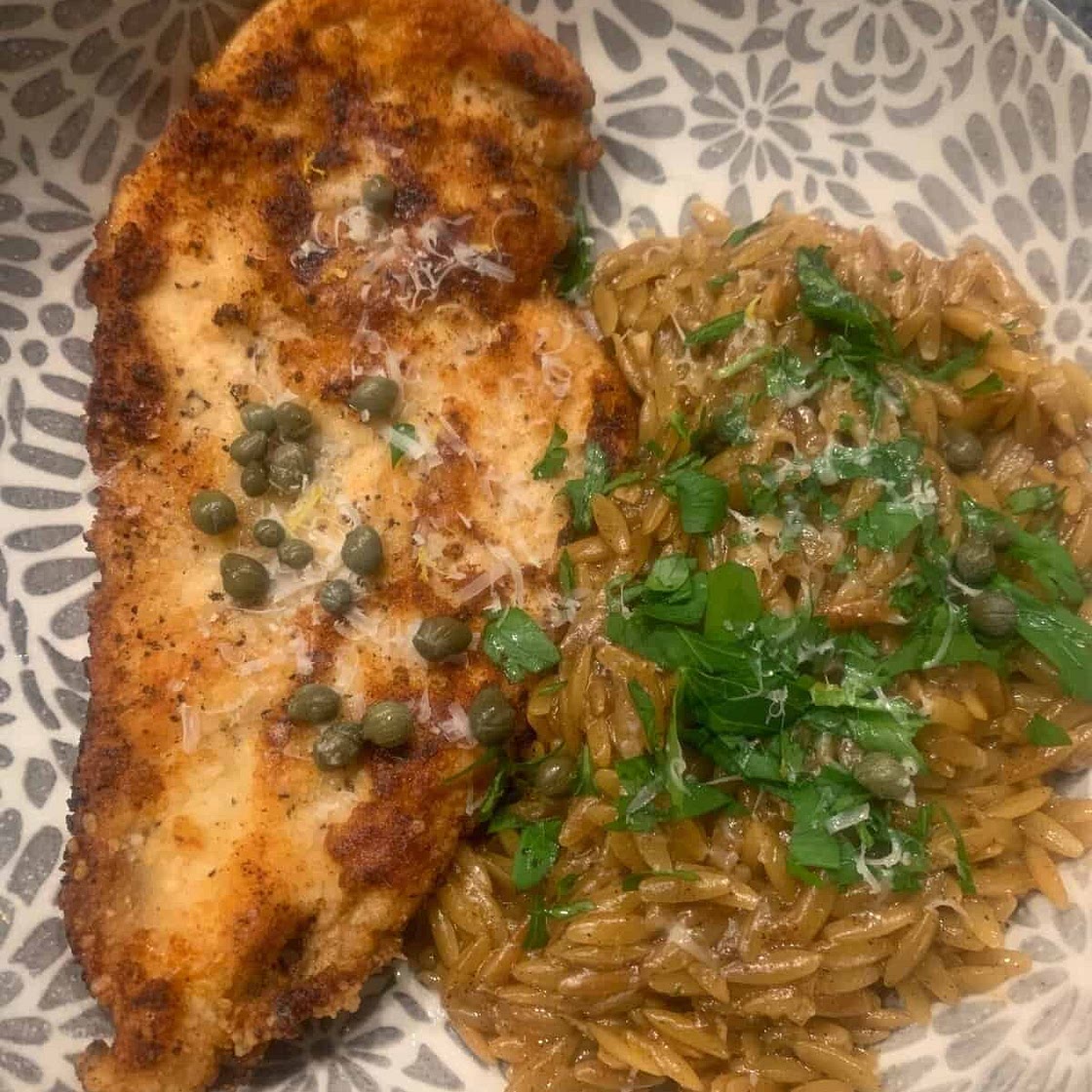 One Pan Chicken Piccata Orzo