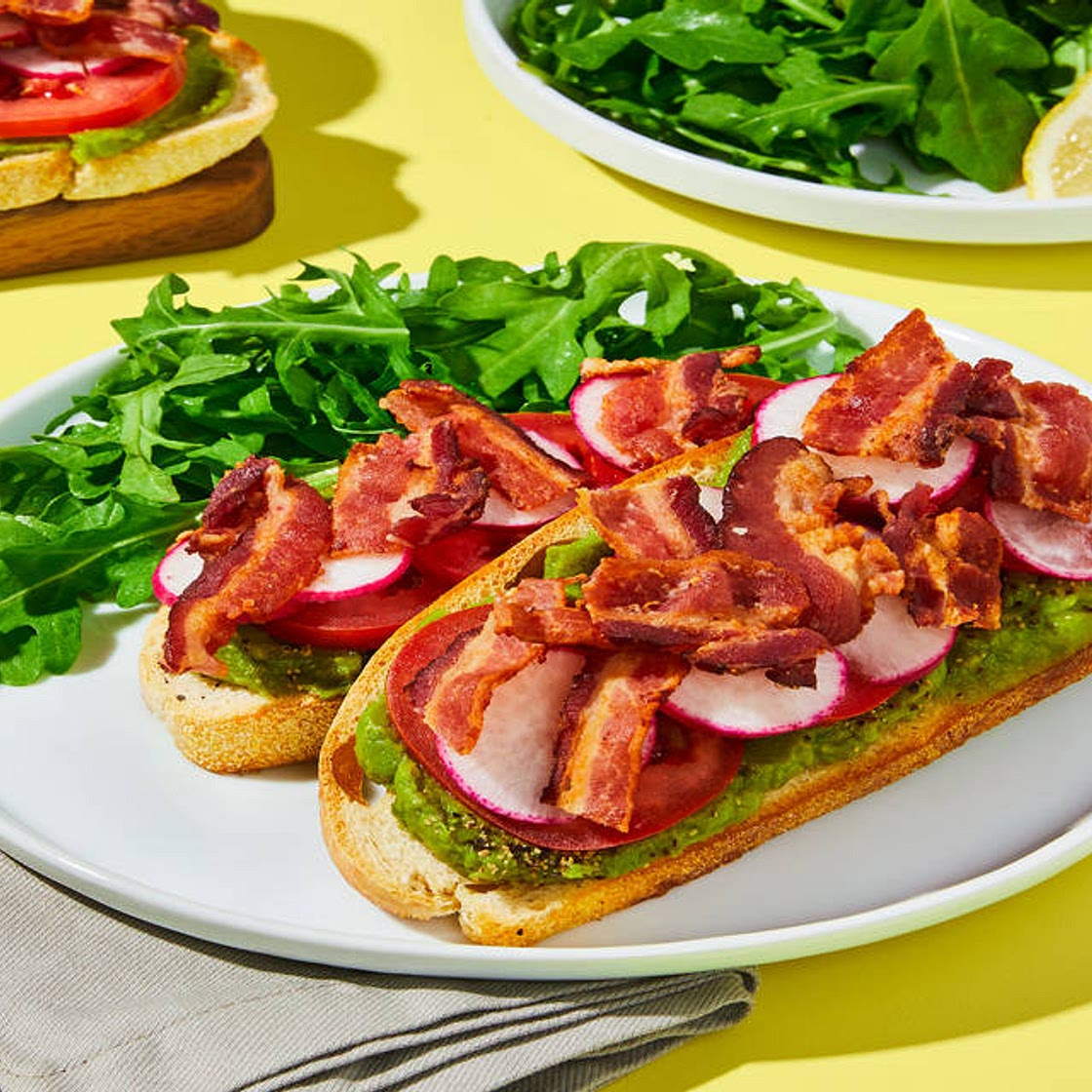 BLTR Avocado Toasts with Arugula Salad | 2 servings