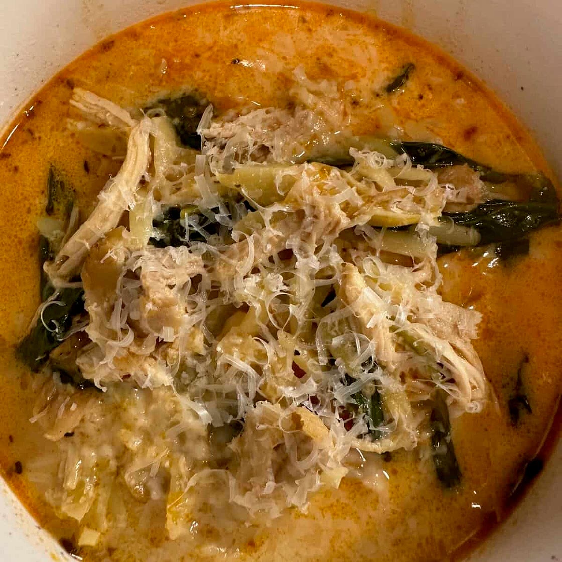 Creamy Tuscan Chicken Orzo Soup