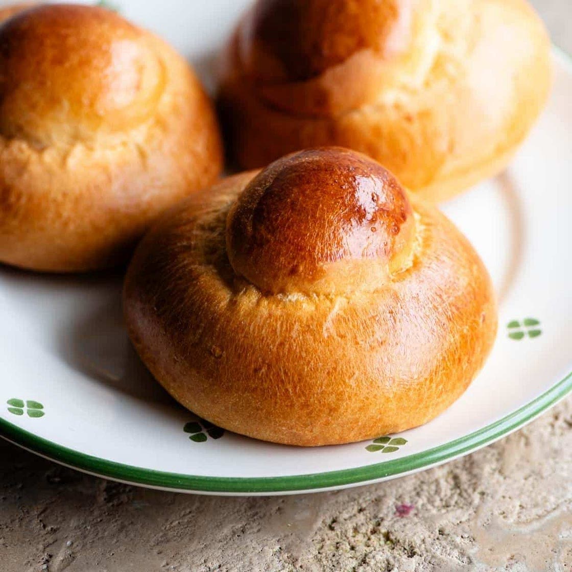 Sicilian Brioche Buns (Brioche col tuppo)