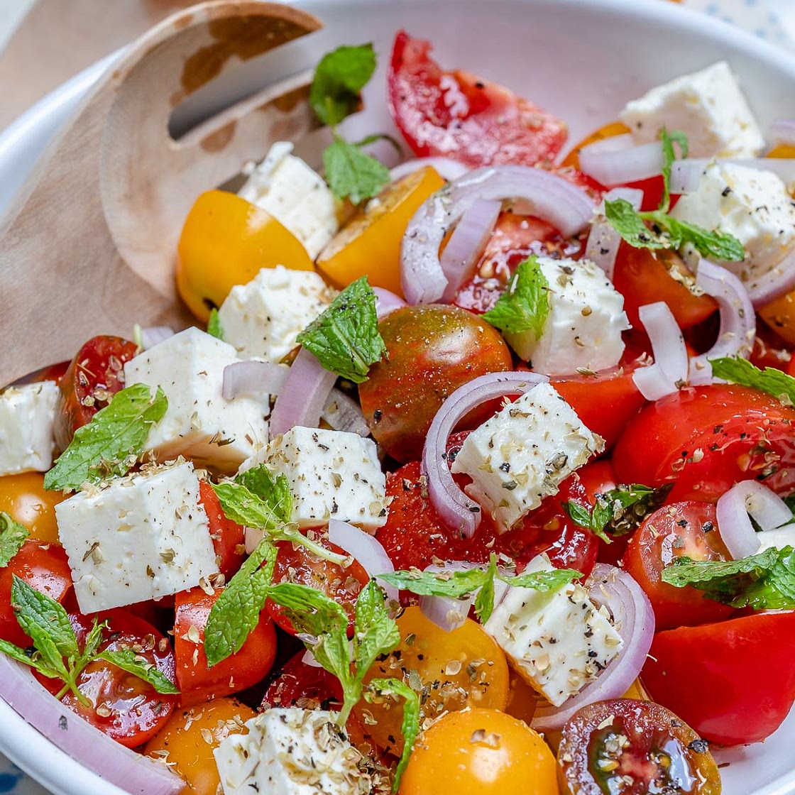 Fresh Garden Cherry Tomato + Feta Salad