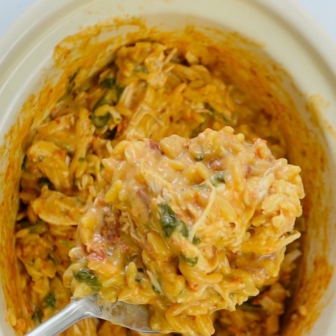 Slow cooker marry me chicken with orzo
