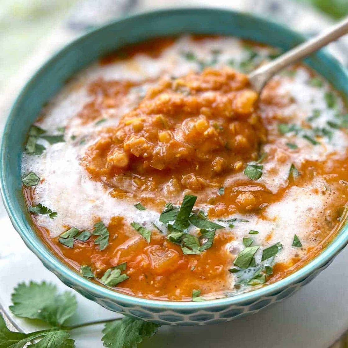 Coconut Curry Red Lentil Soup