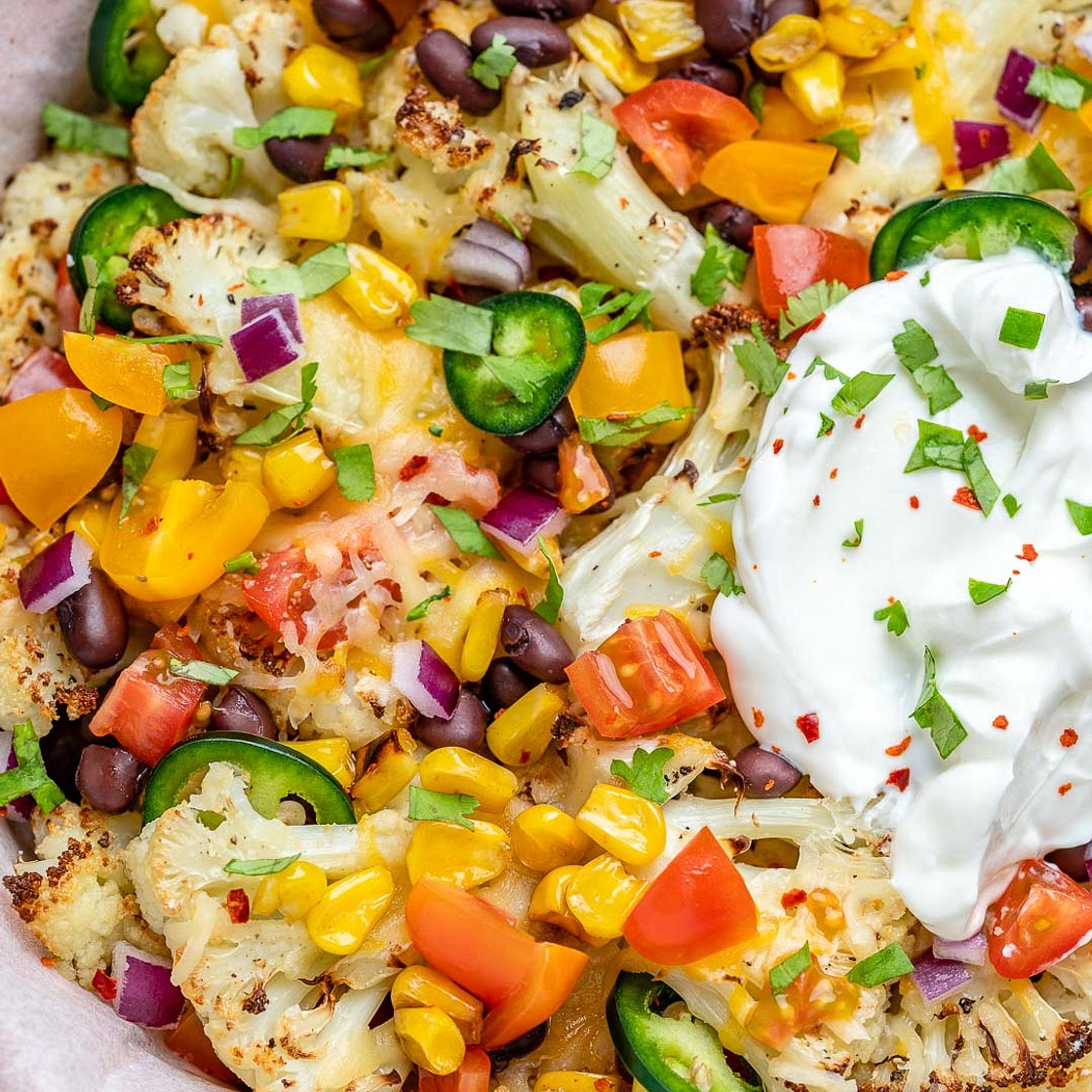 Cheesy Cauliflower Nachos