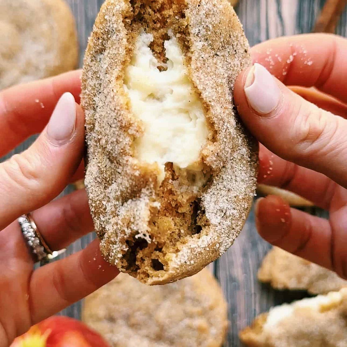 Spiced Apple Cider Cheesecake Stuffed Cookies