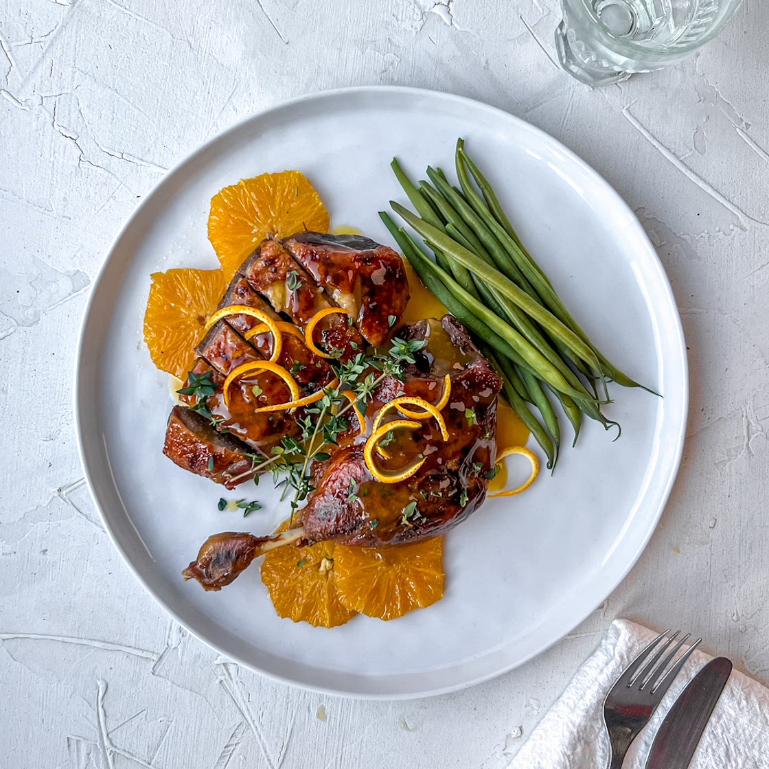 Honey Orange Roasted Duck