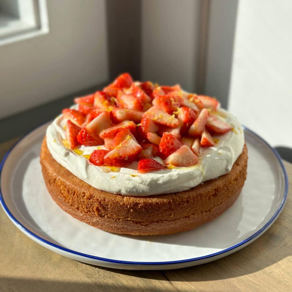 Strawberry and Cream Cake