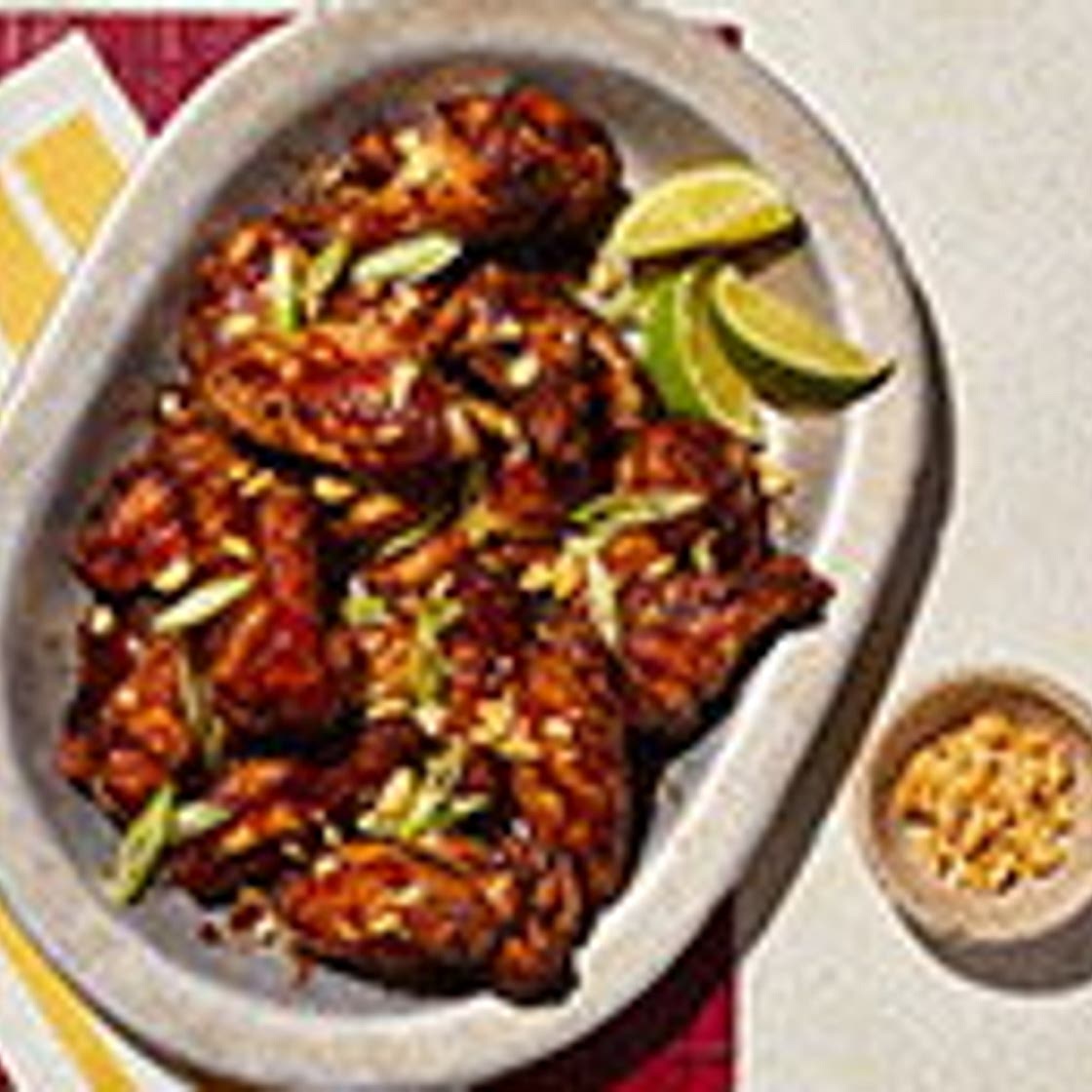 Sticky pad Thai-style chicken wings