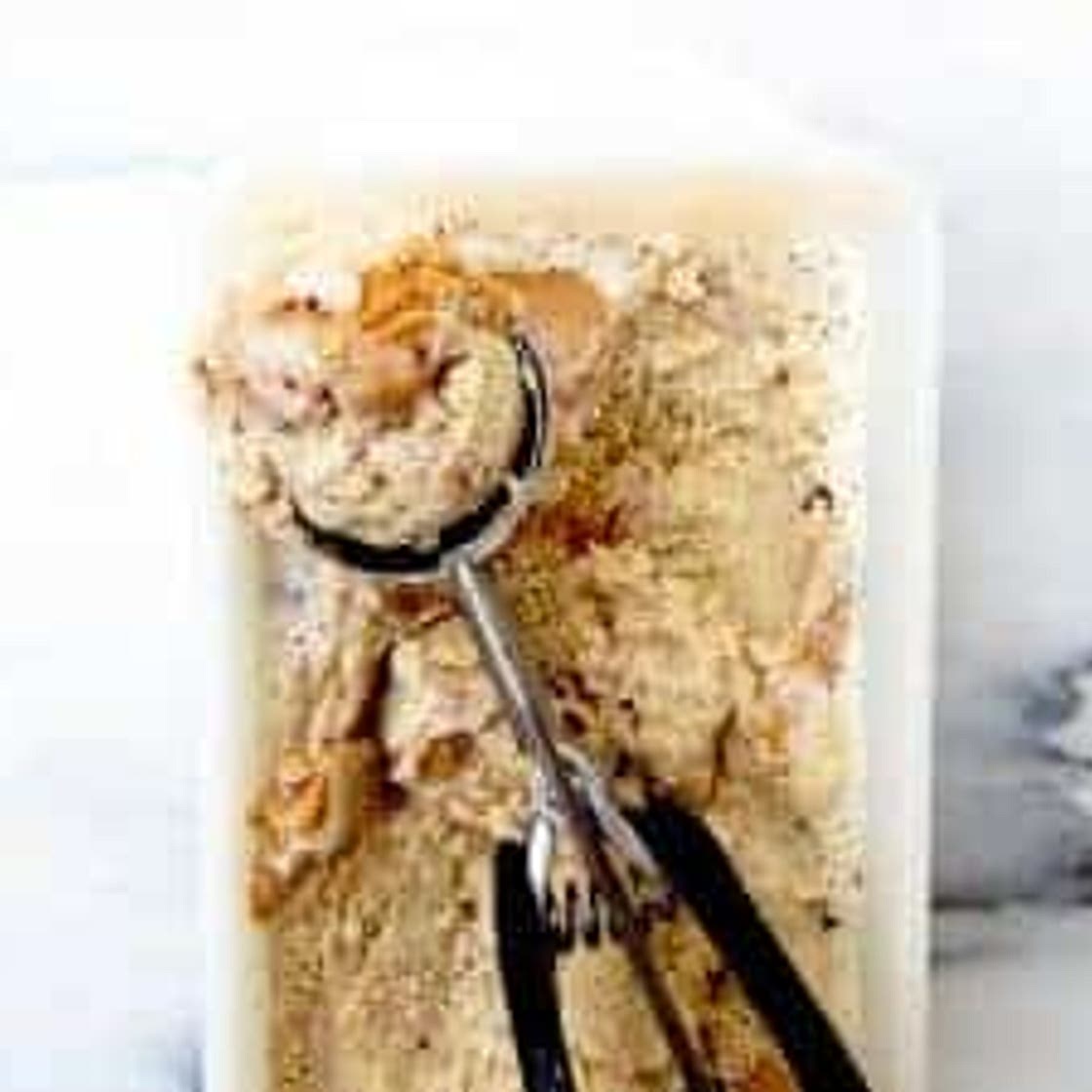 Coffee Peanut Butter Swirl Ice Cream