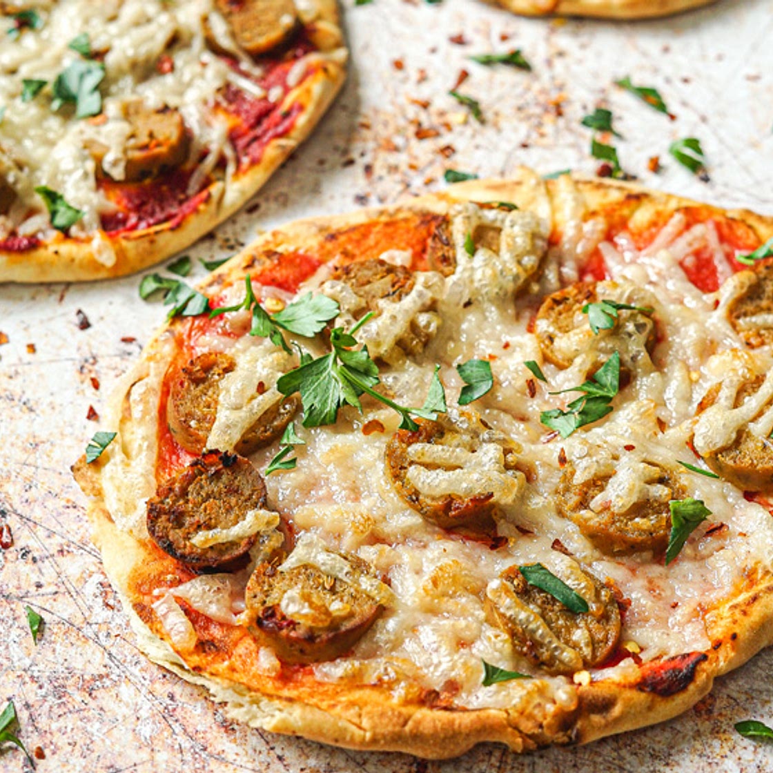 Vegan Naan Pizza
