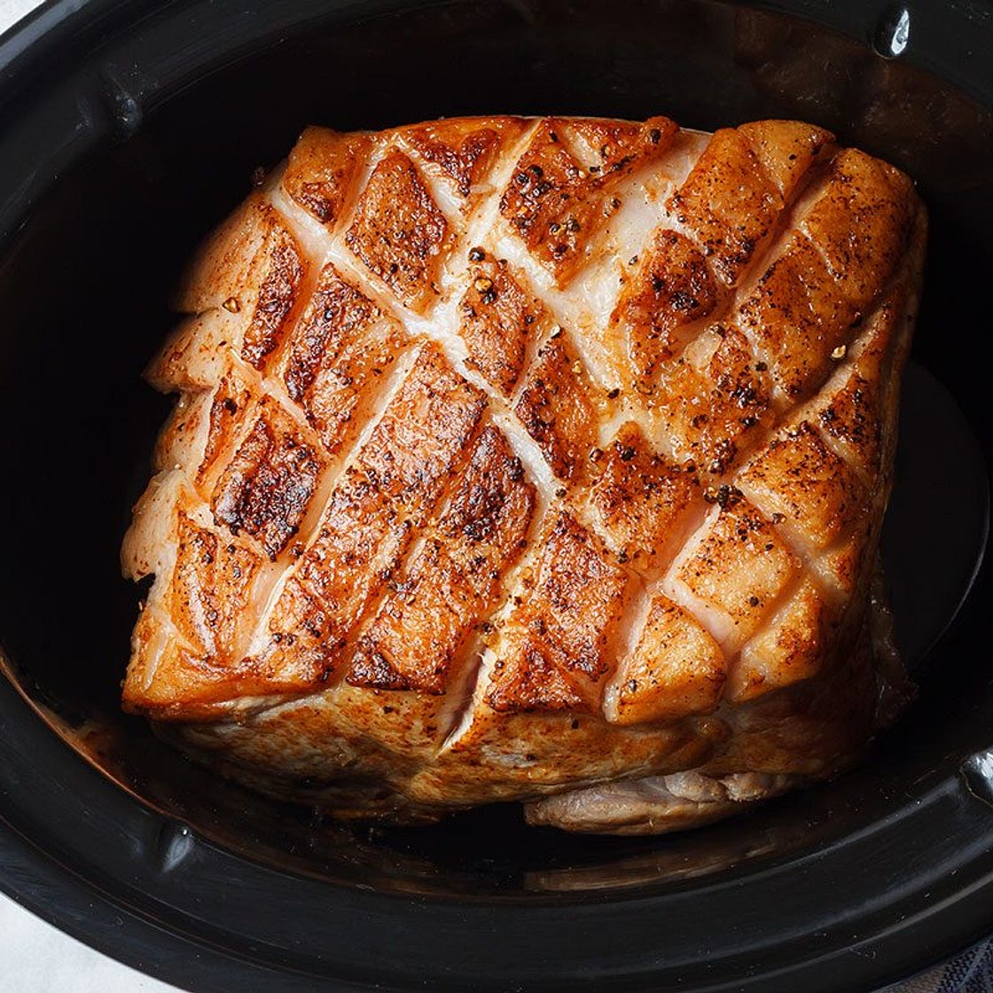Crockpot Creamy Garlic Pork Loin