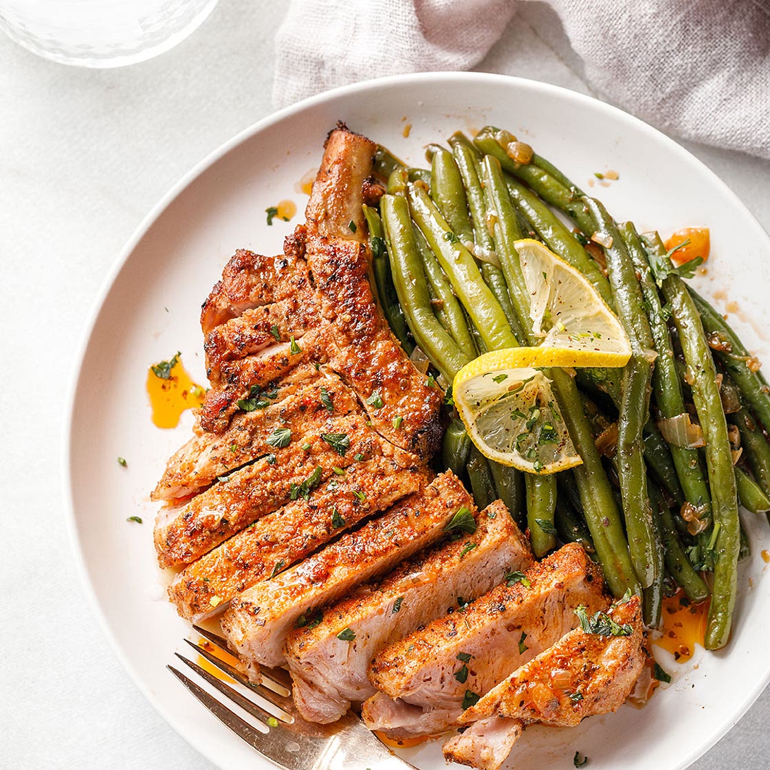 Instant Pot Pork Chops with Green Beans