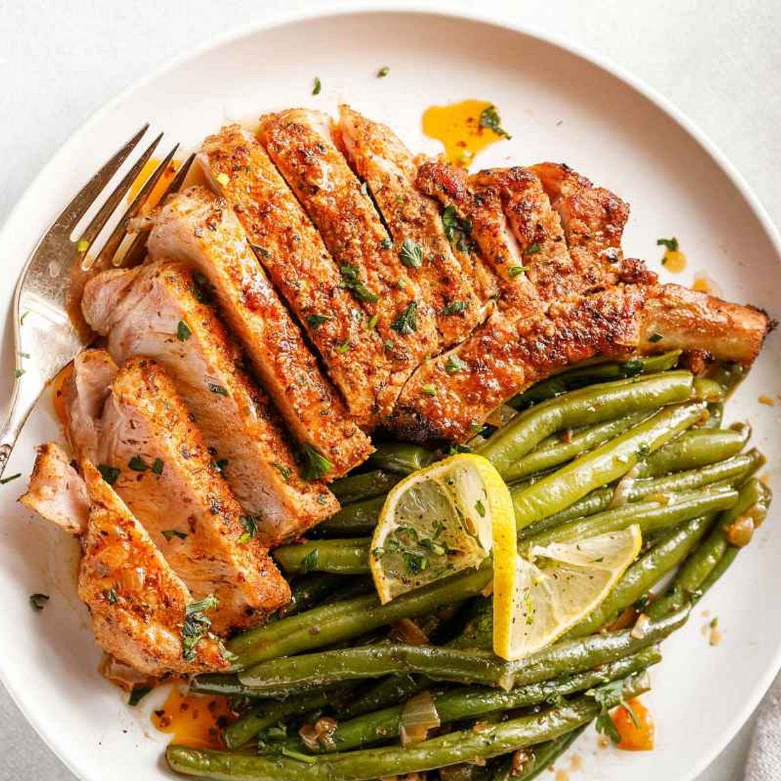 Instant Pot Pork Chops with Green Beans
