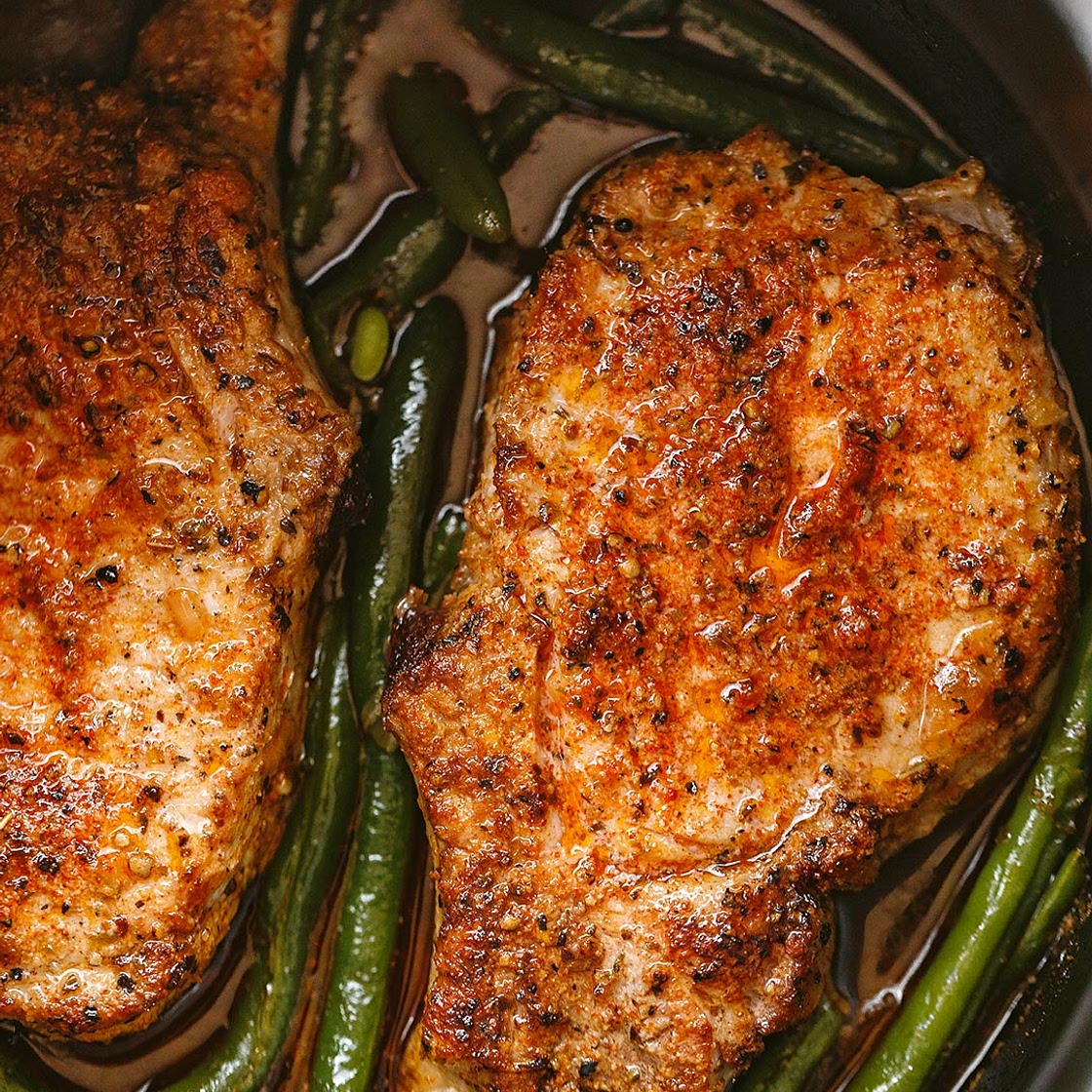 Instant Pot Pork Chops with Green Beans