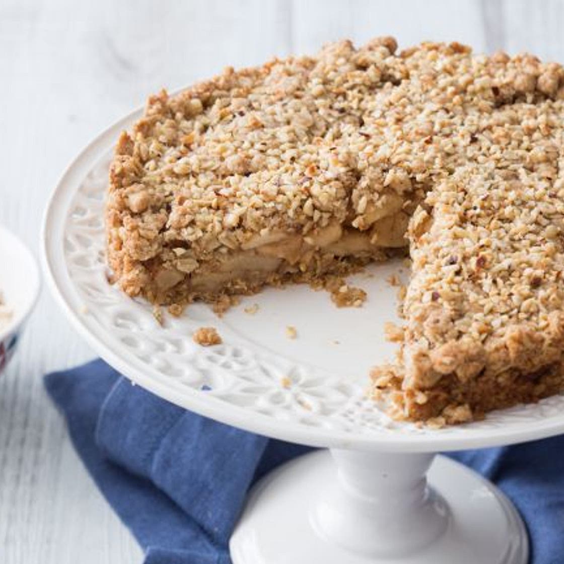 Sbriciolata di mele con fiocchi d'avena