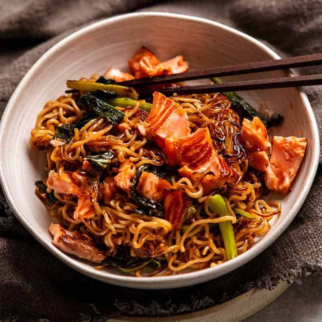 Teriyaki Salmon Noodles