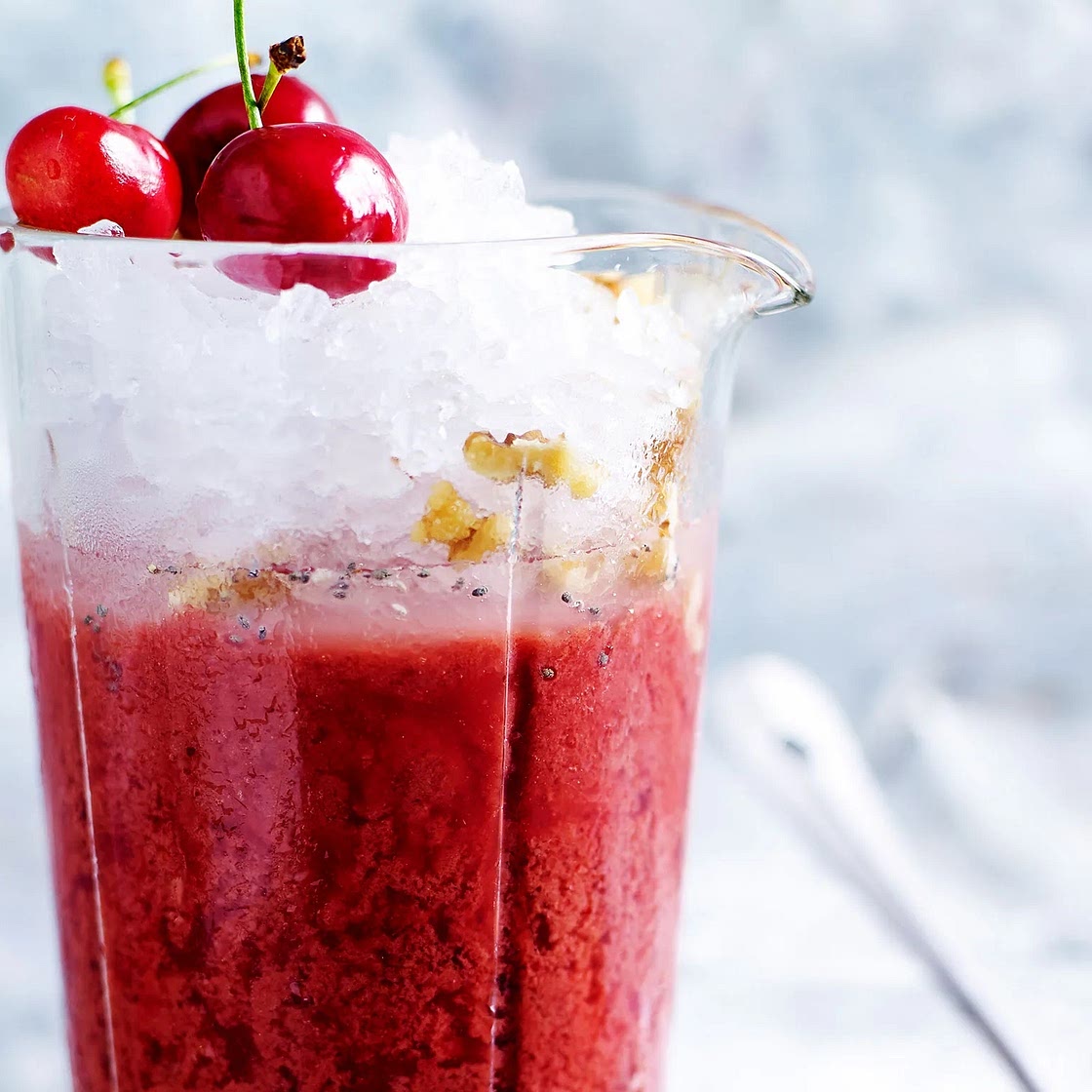 Cherry and walnut smoothie
