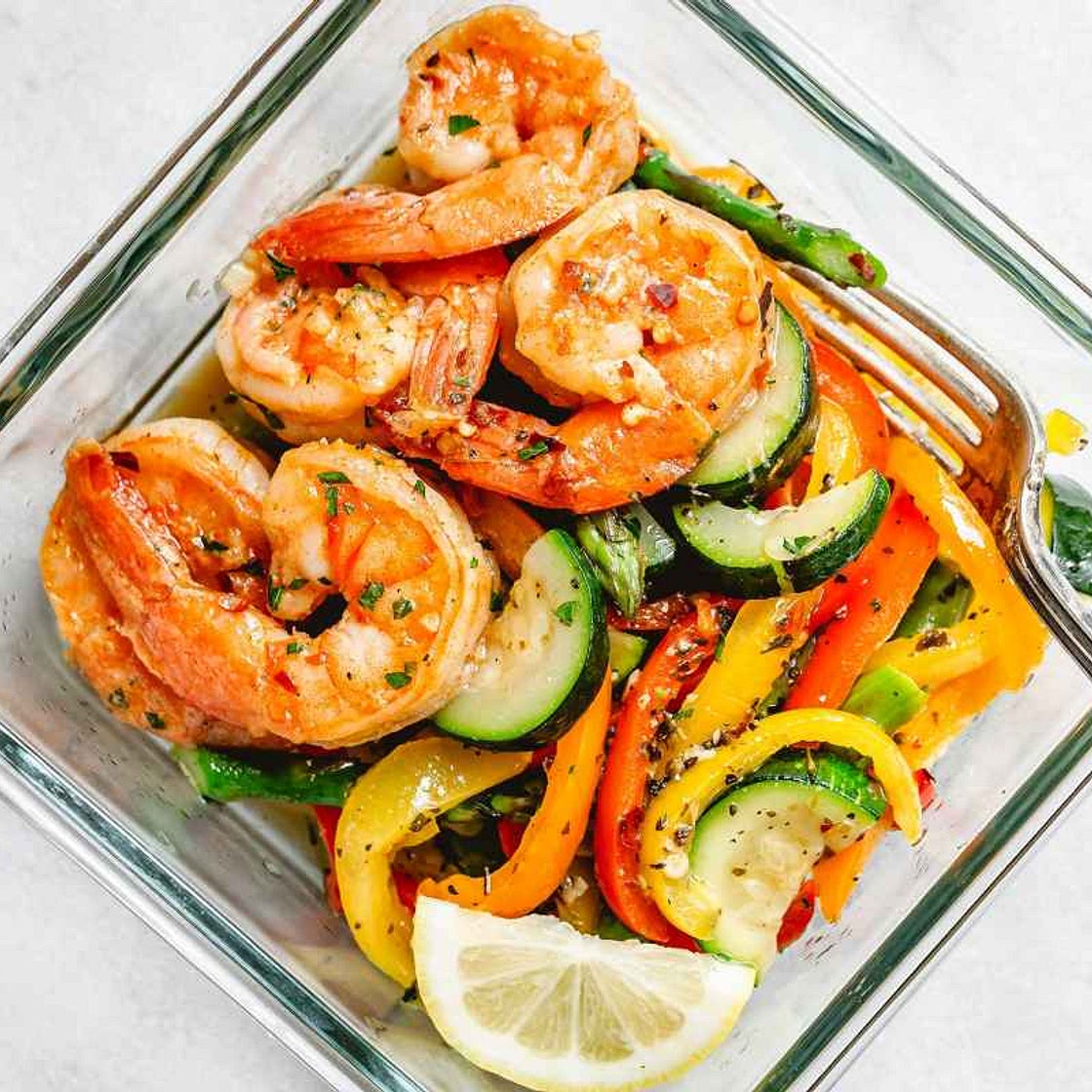 Meal Prep Cajun Shrimp and Veggies