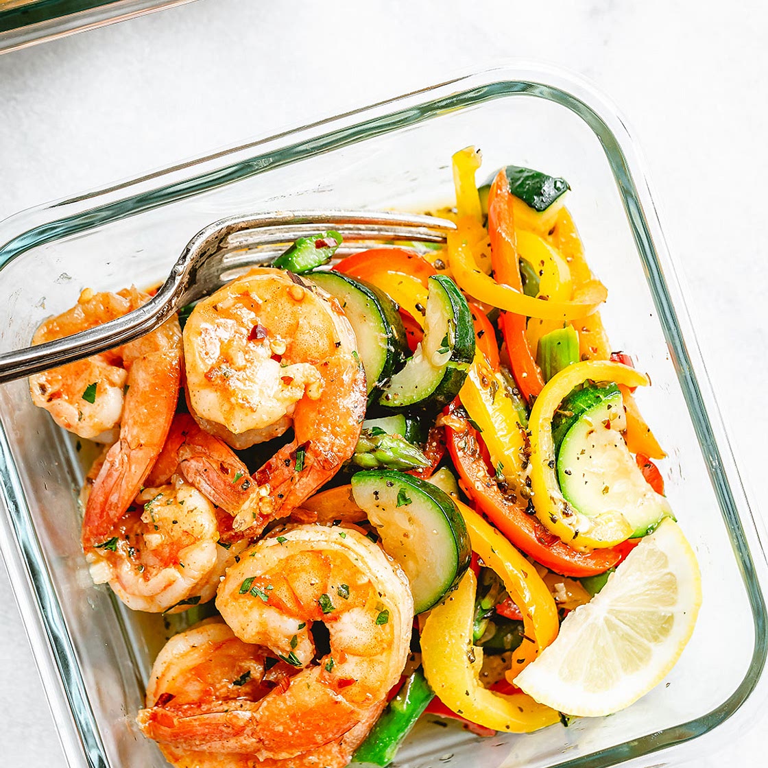 Meal Prep Cajun Shrimp and Veggies