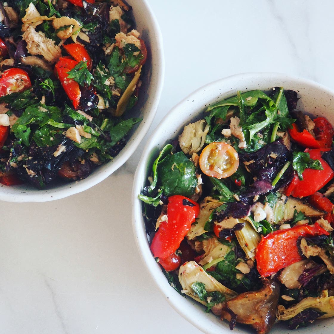 Mediterranean Salad With Mushrooms