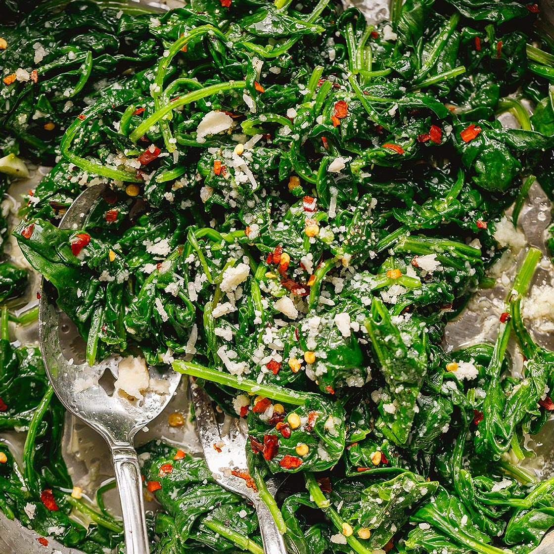 5-Minute Sauteed Lemon Garlic Spinach
