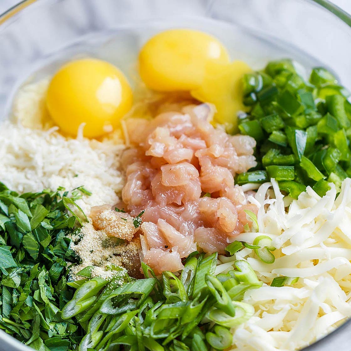 Cheesy Chicken Fritters