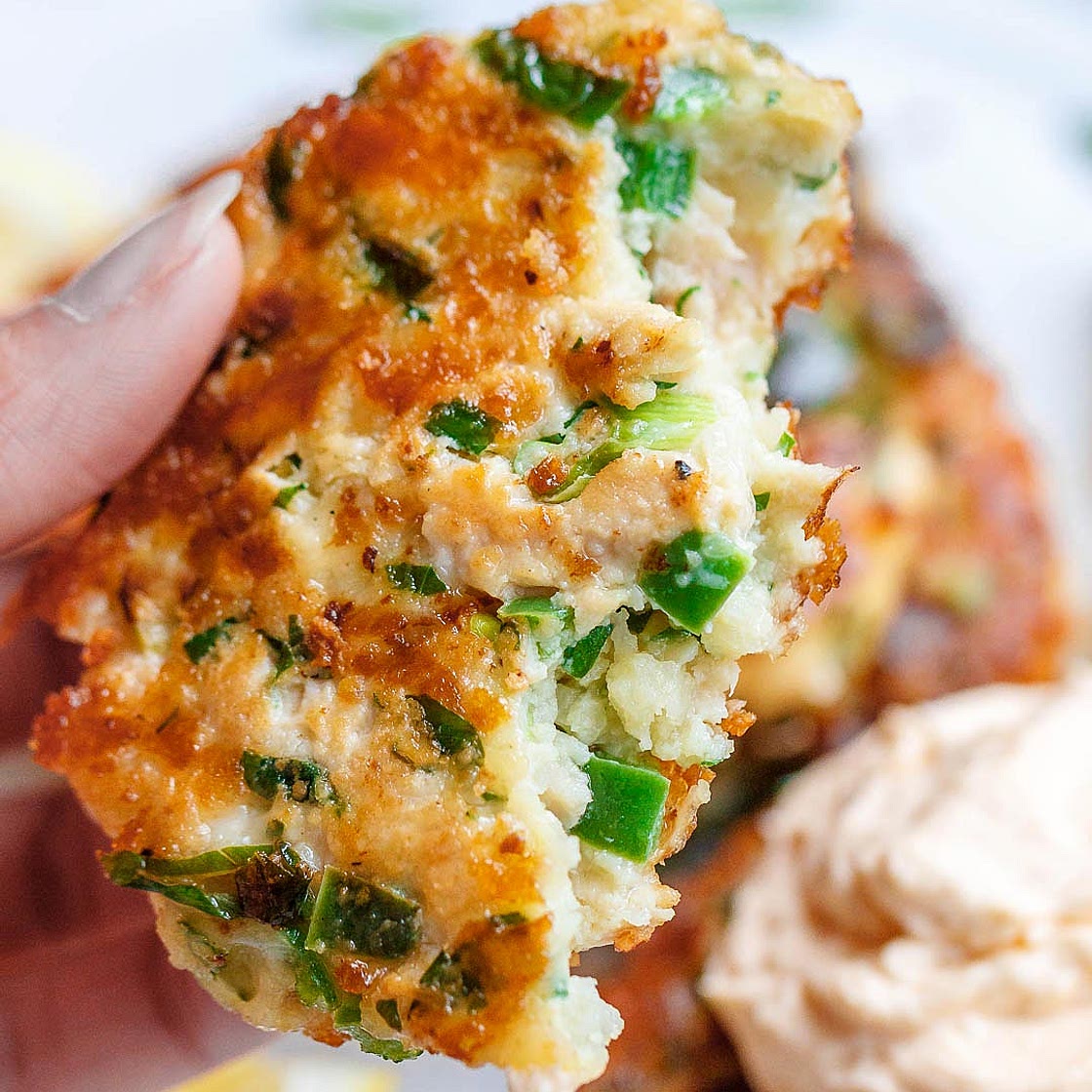 Cheesy Chicken Fritters