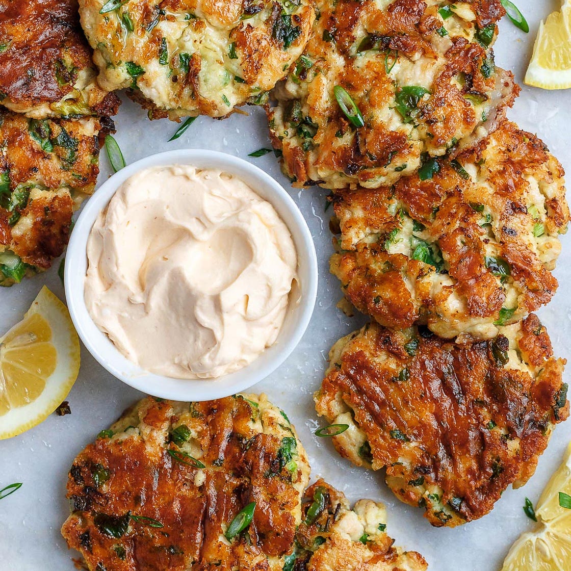 Cheesy Chicken Fritters