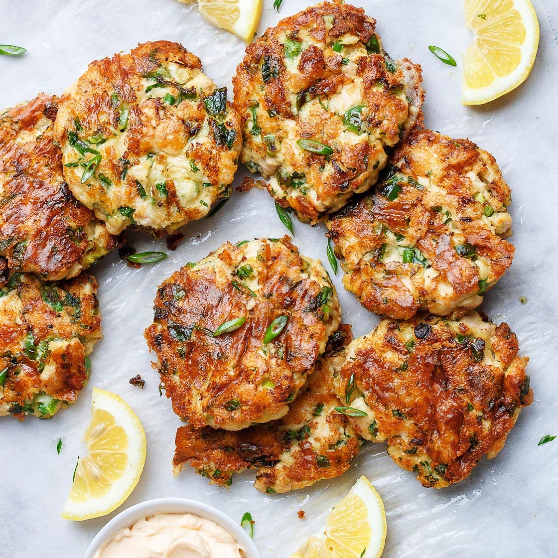 Cheesy Chicken Fritters