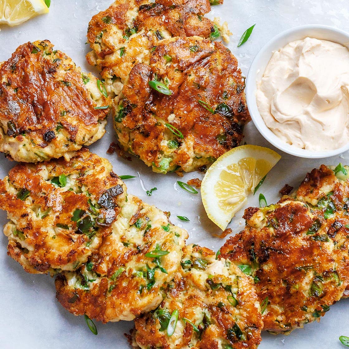 Cheesy Chicken Fritters