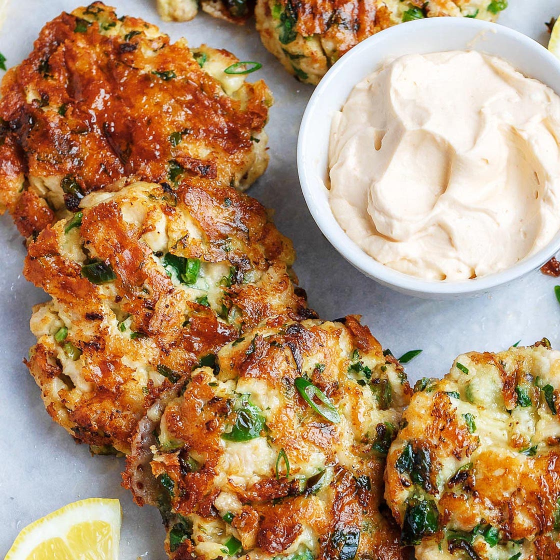 Cheesy Chicken Fritters
