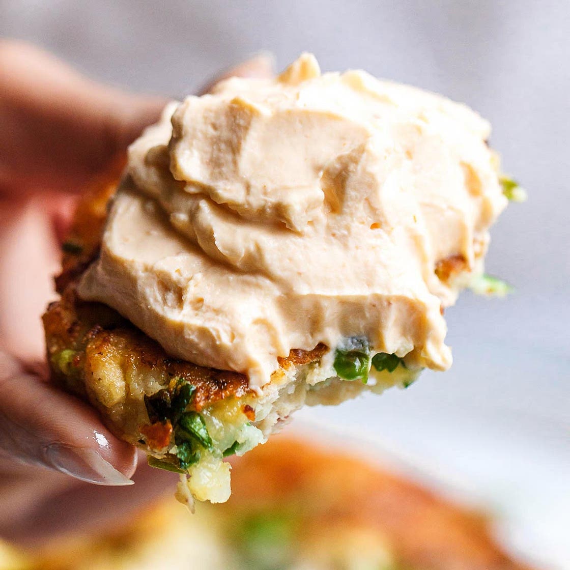 Cheesy Chicken Fritters