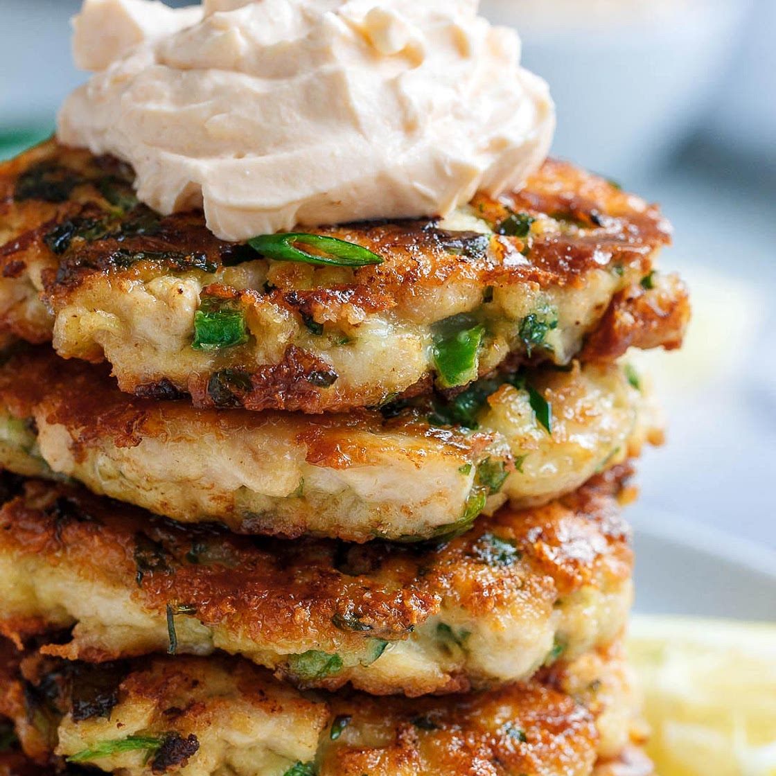 Cheesy Chicken Fritters