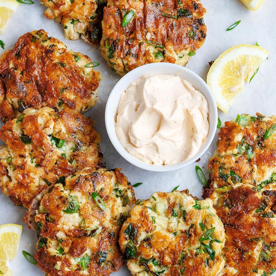 Cheesy Chicken Fritters