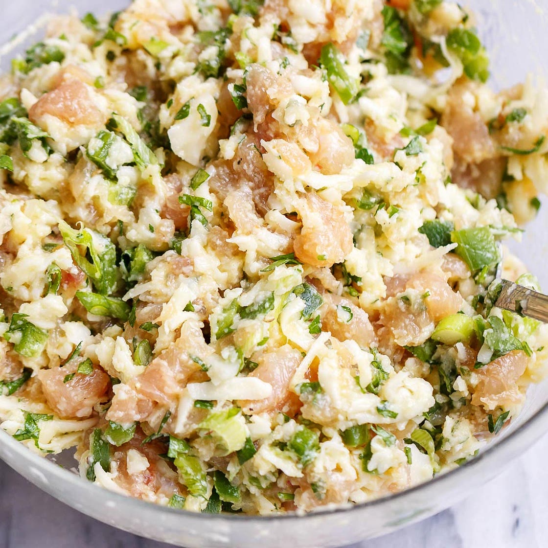 Cheesy Chicken Fritters