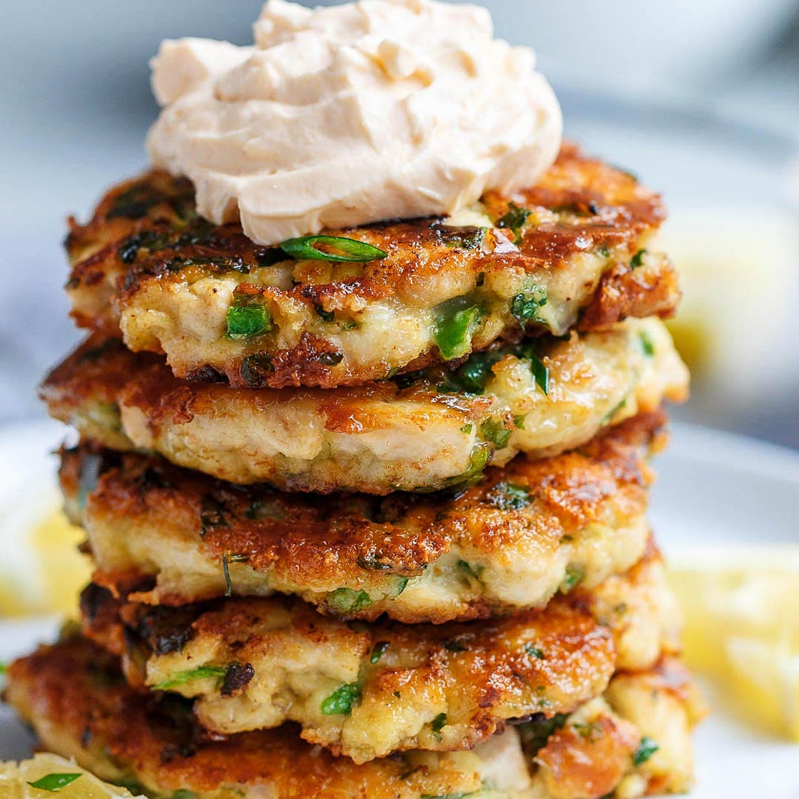 Cheesy Chicken Fritters