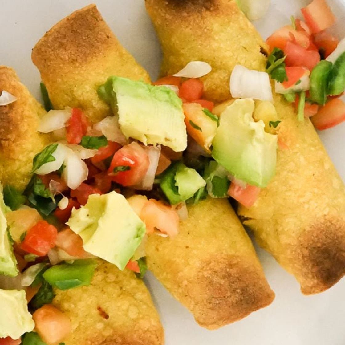 Baked Chicken and Bean Taquitos