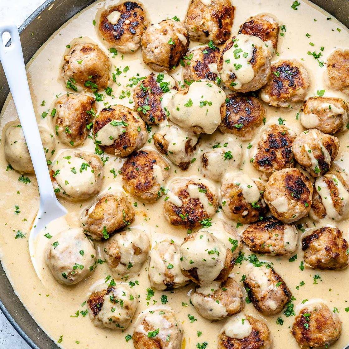 Healthier Turkey Swedish Meatballs