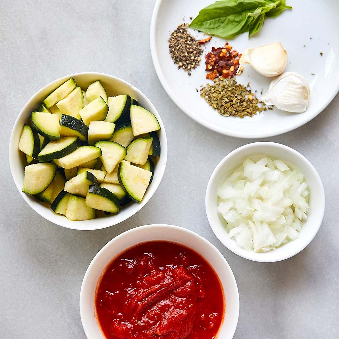 Healthy Tomato Zucchini Soup {Vegan + Gluten-Free}