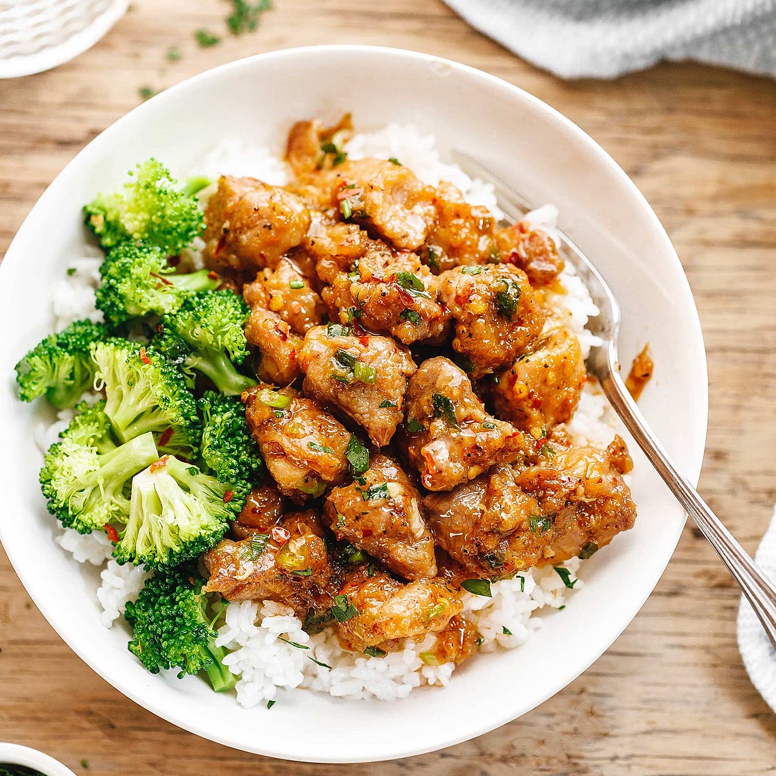 Honey Garlic Pork Rice Bowl