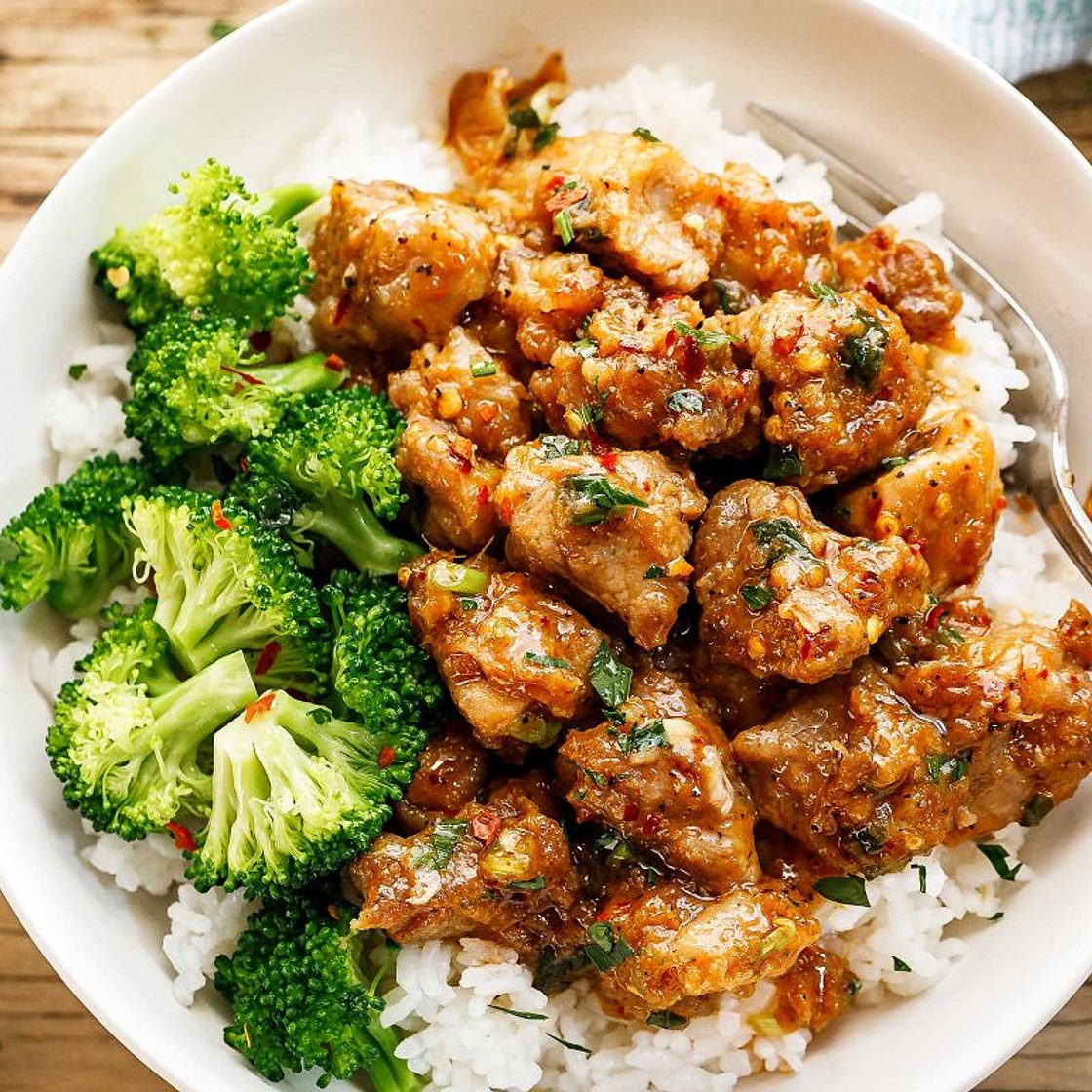 Honey Garlic Pork Rice Bowl