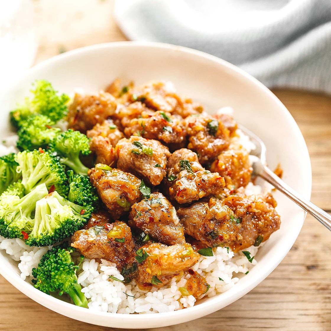 Honey Garlic Pork Rice Bowl